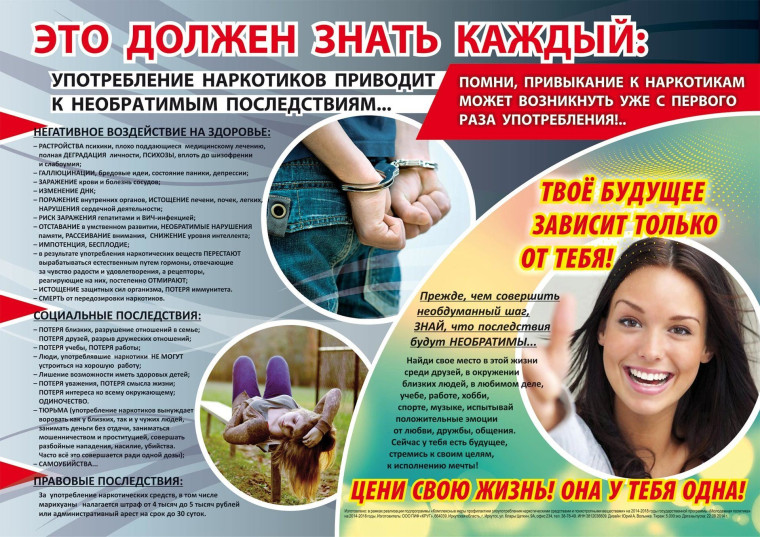Мы против наркотиков.